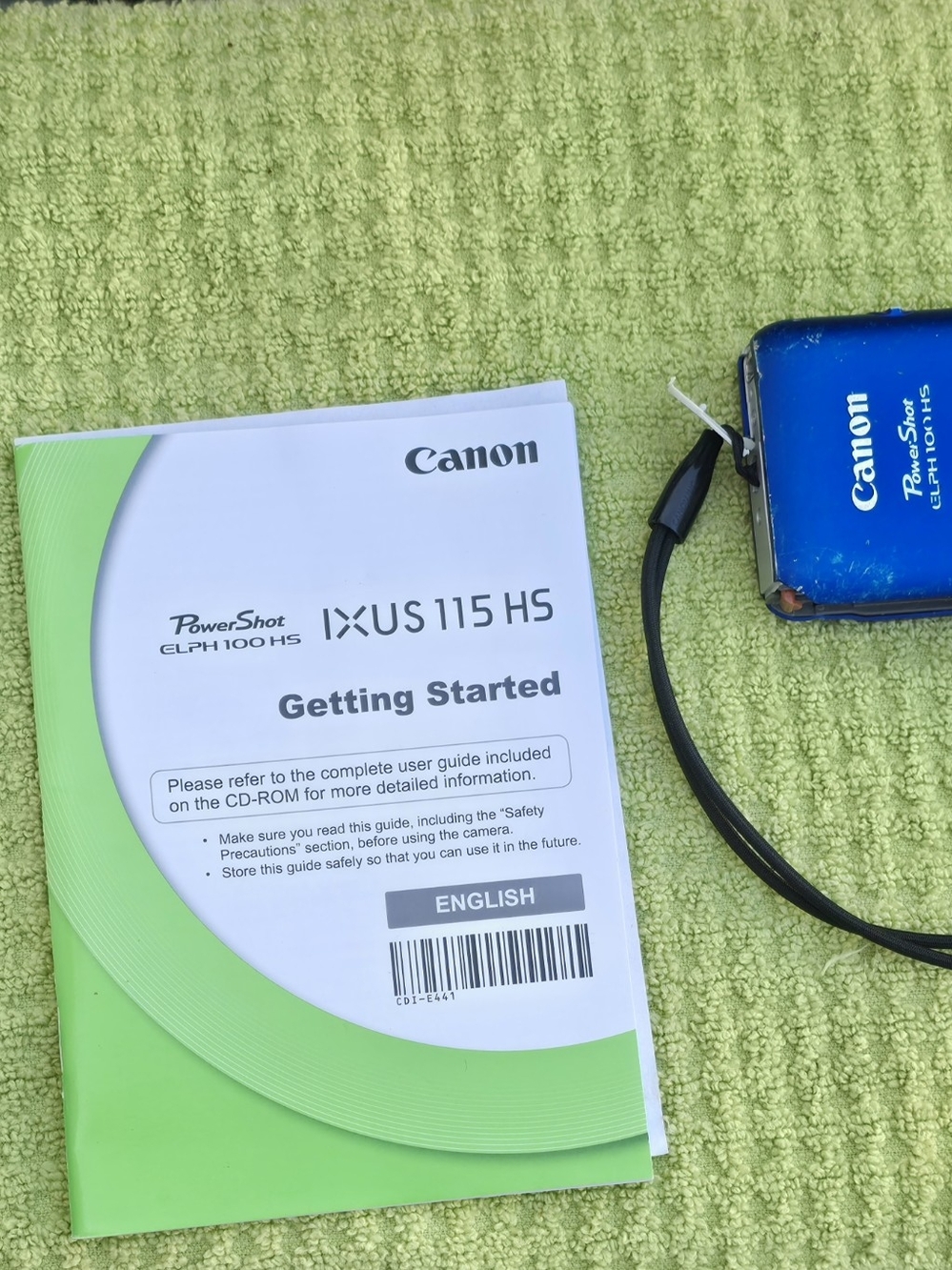 Canon PowerShot ELPH 100 HS Blue 12.1MP Digital Camera + Charger & Box